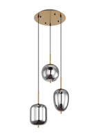 Lampa wisząca potrójna BLACKY I Globo 15345-3MM